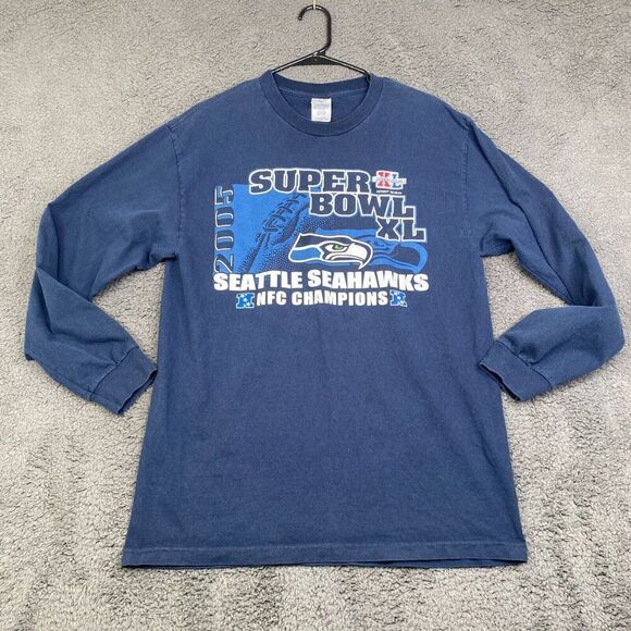 Seattle Seahawks 2005 NFC Conference Champions NFL Long Sleeve VTG Large - Picture 1 of 10